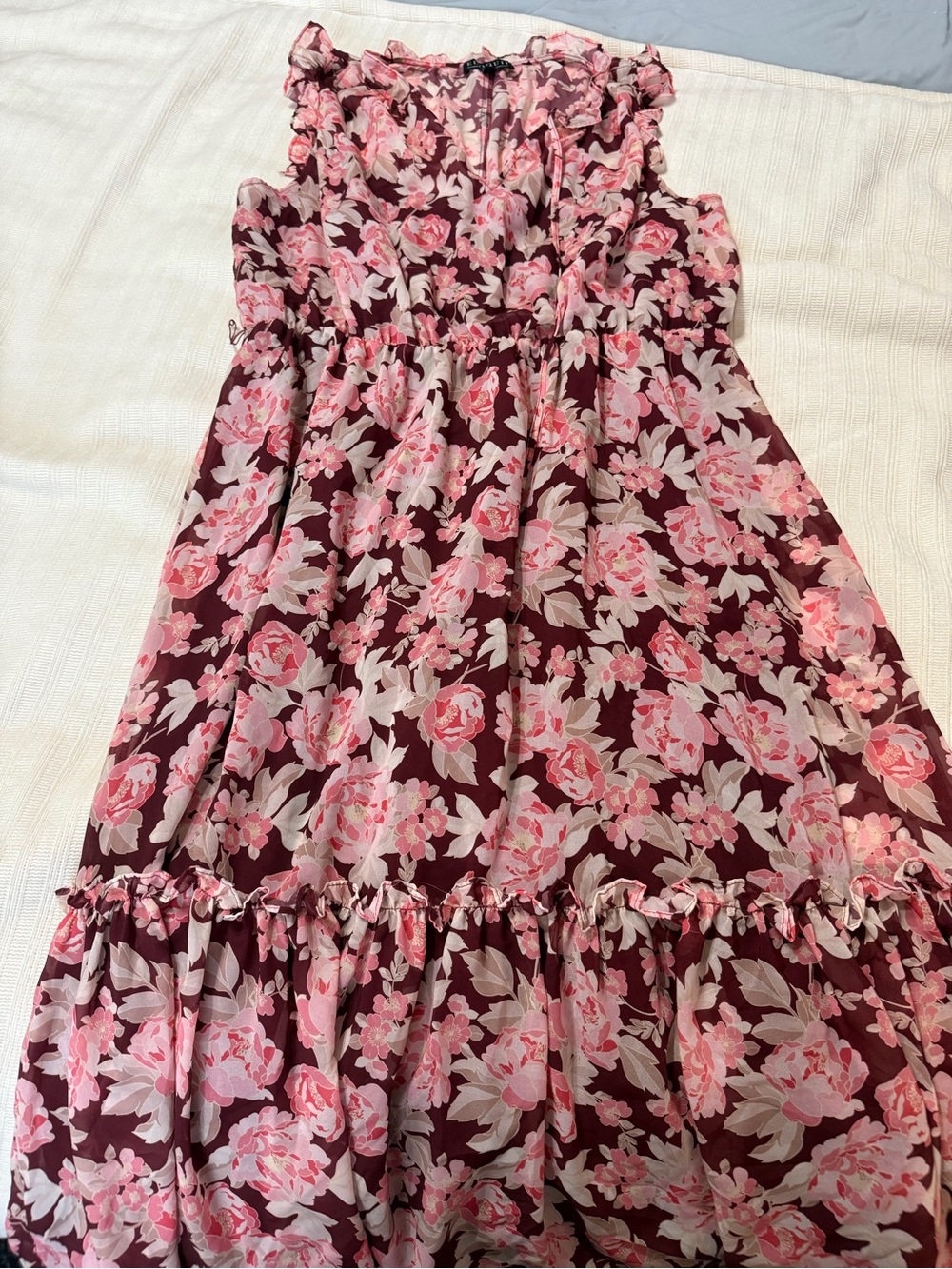 Eloquii Pink and Cream Floral Sundress